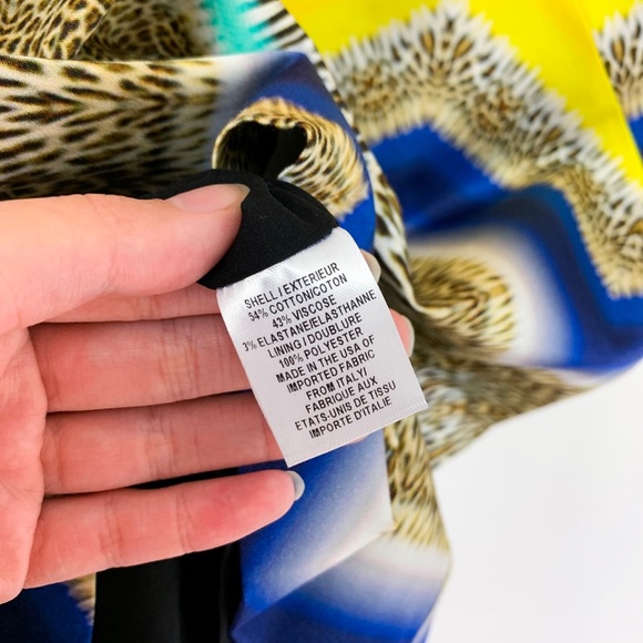 Milly Chevron Paneled Shift Mini Dress in Exotic Cheetah Print - Picture 7 of 7